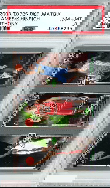 2003 TOPPS ROOKIE MATRIX L JAMES K HINRICH C ANTHONY ROOKIE PSA 8 NM-MT