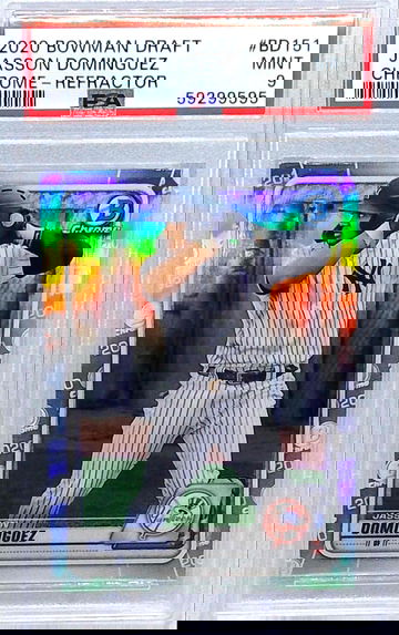 2020 Bowman Draft Chrome #BD 151 Jasson Dominguez REFRACTOR PSA 9