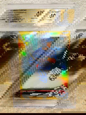 Leody Taveras bowman chrome 1st gold bgs 10/10 Pristine rc auto