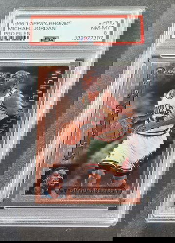1996 TOPPS CHROME PRO FILES #PF-3 MICHAEL JORDAN PSA 8 NM-MT