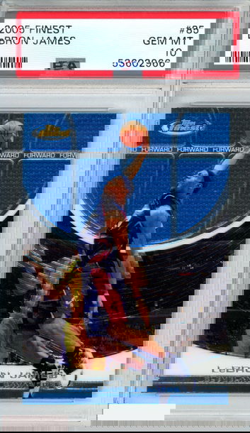 2005 FINEST LEBRON JAMES #85 CLEVELAND CAVALIERS PSA 10 GEM MT