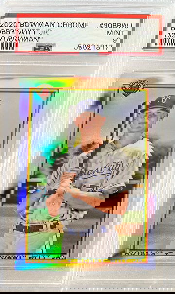 2020 Bowman Chrome Bobby Witt Jr. RC ‘90 Bowman SP PSA 9 Mint