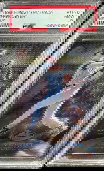 1999 DEREK JETER Topps Team Finest #TF-16 Blue /1500 PSA 9 mint! NYY Yankees HOF