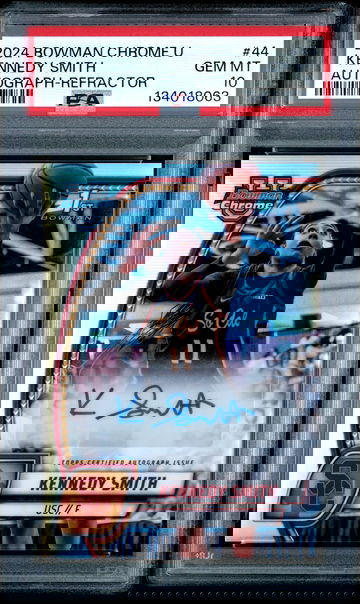 2024 Bowman Chrome U Kennedy Smith 1st Prospect Refractor Auto PSA 10 USA Trojans Rookie RC Pop 2