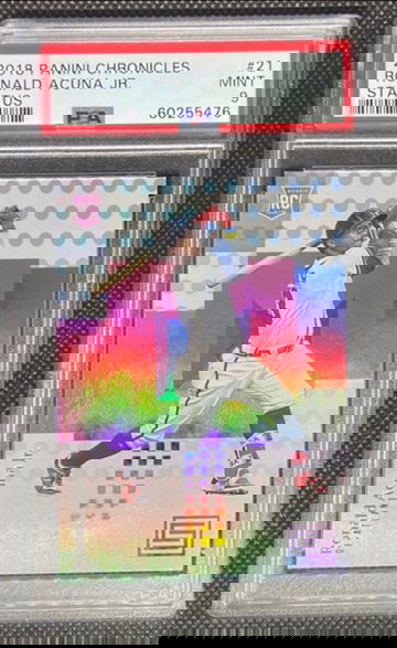 2018 Panini Chronicles Status Ronald Acuna Jr #21 PSA 9 MINT Rookie RC Braves