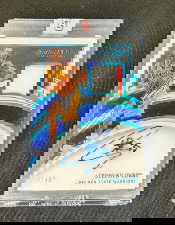 2021 Stephen Curry Panini Immaculate Blue Patch Jersey Auto JSY # 2/30 SEALED Autograph SP