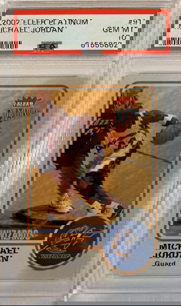 2002 Fleer Platinum 91 Michael Jordan Washington Wizards PSA 10 Gem Mint