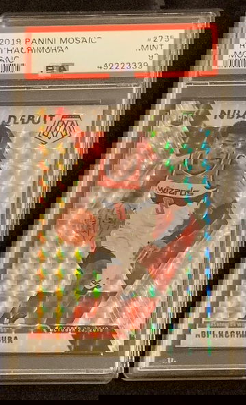 Rui Hachimura 2019 Mosaic Debut Silver Wave Mosaic PSA 9