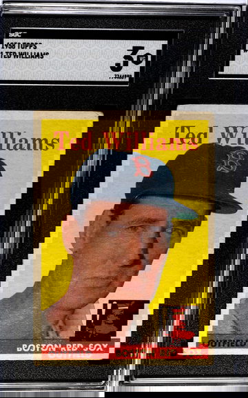 1958 Topps #1 Ted Williams SGC 3 Boston Red Sox HOF