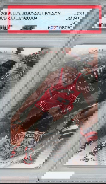 2009 UPPER DECK JORDAN LEGACY MICHAEL JORDAN #31 CHICAGO BULLS HOF PSA 9 MINT