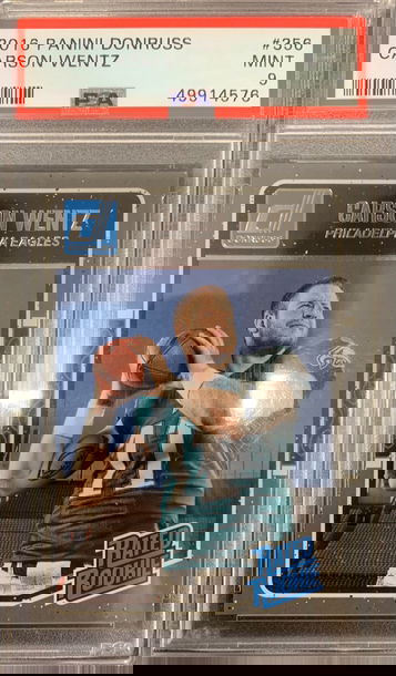 2016 Donruss Carson Wentz Rated Rookie PSA 9 RC 