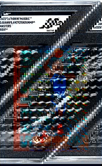 2022-23 Panini Mosaic #2 Giannis Antetokounmpo Jam Masters Green Prizm SGC 10