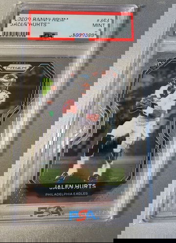 2020 Panini Prizm Rookie RC Jalen Hurts PSA 9