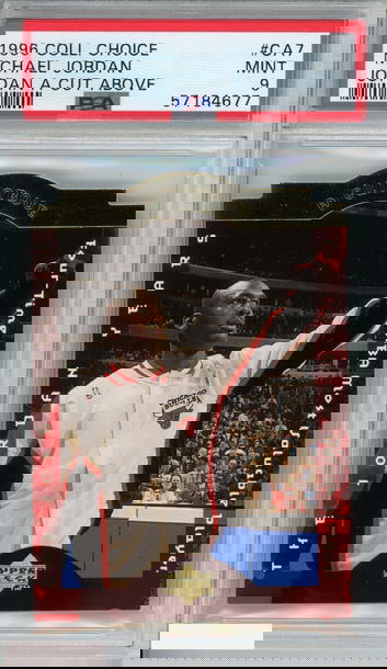 1996 COLLECTORS CHOICE MICHAEL JORDAN #CA7 JORDAN A CUT ABOVE PSA 9 MINT