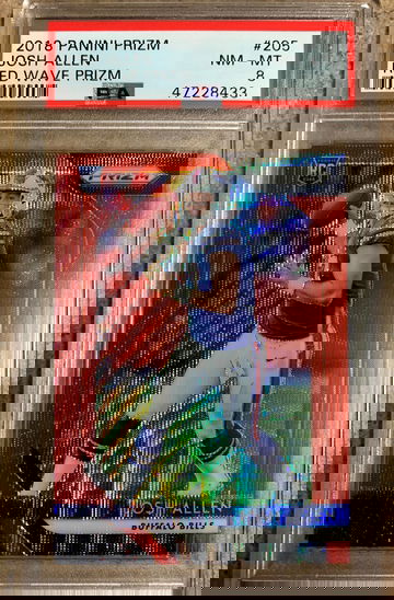 2018 Prizm Josh Allen Red Wave PSA 8
