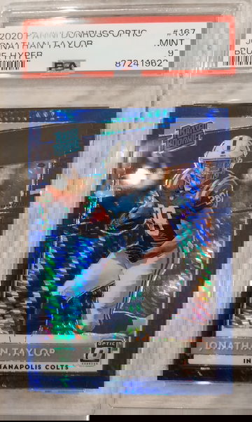 2020 Panini Donruss Optic Jonathan Taylor Blue Hyper Psa 9 Mint