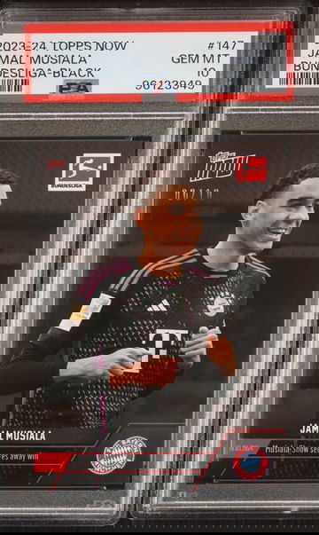 2023 TOPPS NOW BUNDESLIGA JAMAL MUSIALA #147 BLACK /10 PSA 10