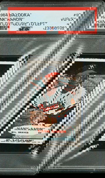 1964 Bazooka Hand Cut-Glove To Left Hank Aaron #9 PSA 4