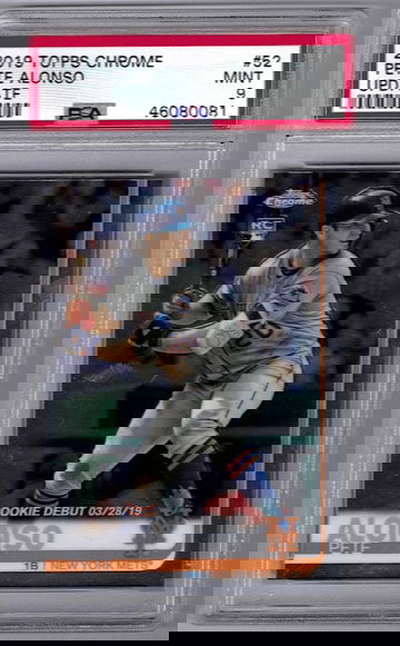 Pete Alonso topps chrome update rookie psa 9