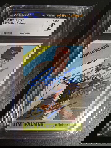 1966 Topps #126 Jim Palmer RC Auto CGC JSA 