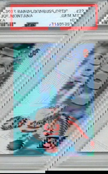 2017 PANINI DONRUSS OPTIC AKA JOE COOL #22 JOE MONTANA CARD 49ERS PSA 10 LOW POP