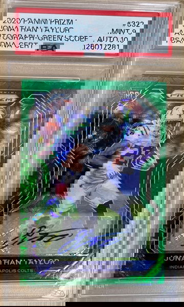 2020 Panini Prizm Green Scope Jonathan Taylor Rookie Auto 14/75