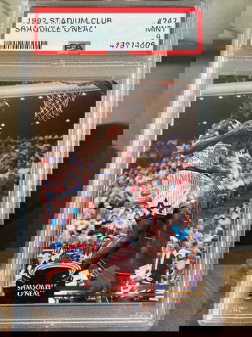 1992 Topps Stadium Club #247 Shaquille O’Neal PSA 9