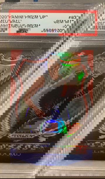 2020 Panini Prizm DP Crusade LaMelo Ball RWB Prizm PSA 10