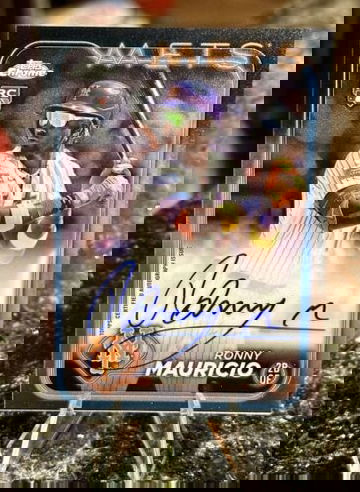 2024 Topps Chrome RONNIE MAURICIO RC AUTO On Card Rookie New York Mets RA-RM