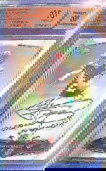 INSCRIBED MONEY MANZIEL 2014 TOPPS CHROME VARIATION REFRACTOR AUTO RC BGS 10 1/1