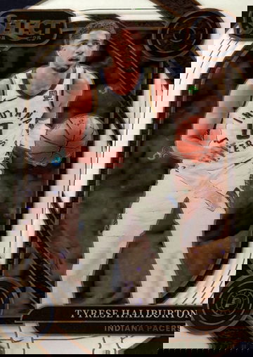 Tyrese Haliburton 2024-25 Panini Select Courtside White Disco /75 #220