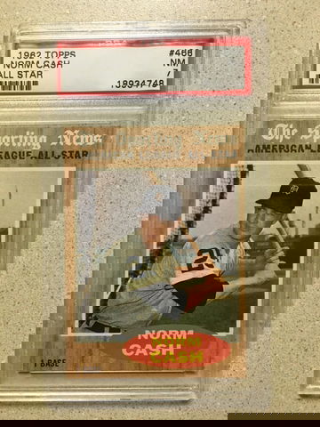 1962 Topps #466 Norm Cash PSA 7 NM TIGERS ALL STAR 