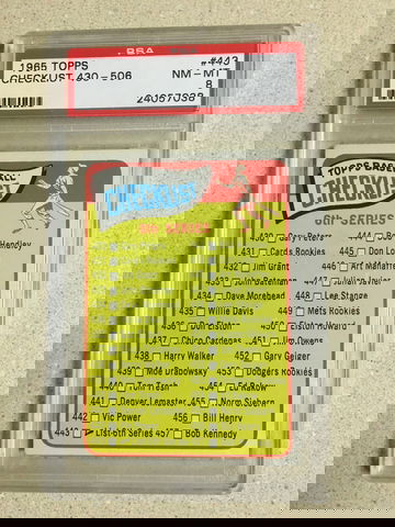 1965 Topps #443 Checklist 430-506 PSA 8 NM-MT 6th SERIES