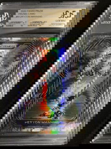 PEYTON MANNING 2020 Panini Prizm #91  Camo #/25 BGS 9.5 GEM MINT