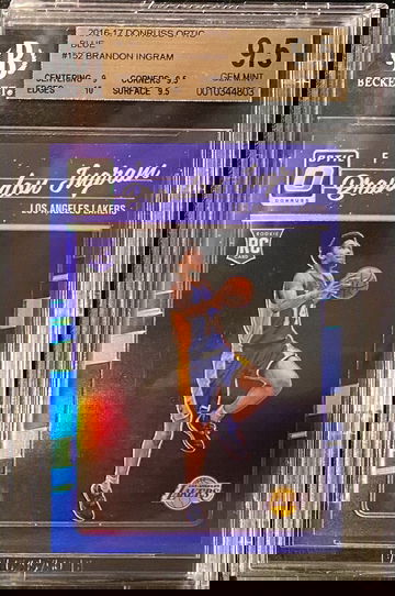 2016-17 Donruss Optic Brandon Ingram Blue Prizm Rc #’d 4 / 49 BGS 9.5 