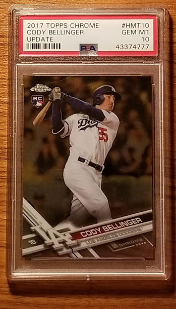 2017 topps chrome update cody bellinger hmt10  psa 10 gem mint