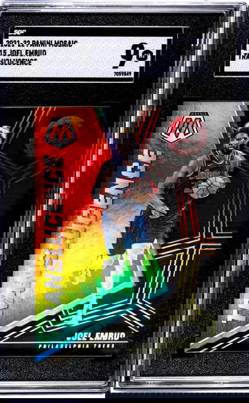 2021-22 Panini Mosaic #15 Joel Embiid Translucence SGC 9