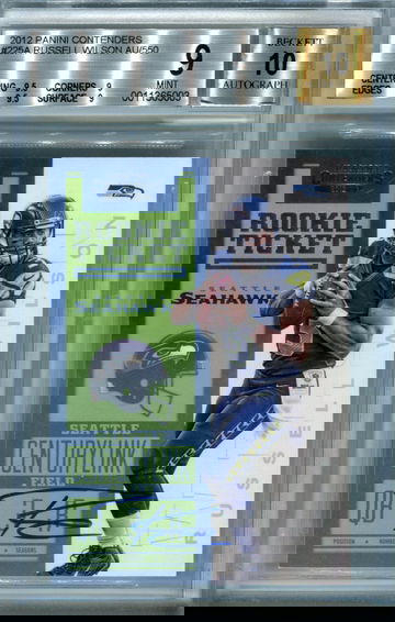 Russell Wilson contenders BGS 9 auto 10