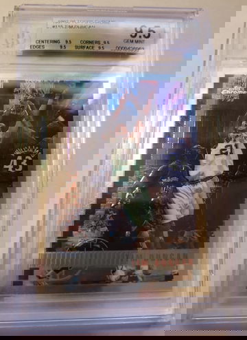 Tim Duncan 1997 Topps Chrome RC BGS 9.5 True Gem