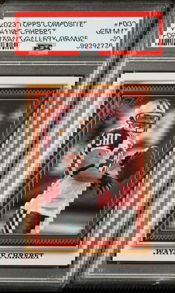 Wayne Chrebet 2023 Topps Portrait Gallery NFL #PG-3 Orange 17/25 Card PSA 10