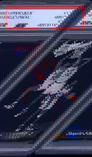 1992 Upper Deck SHAQUILLE O'NEAL #1 Rookie RC PSA 9 MINT