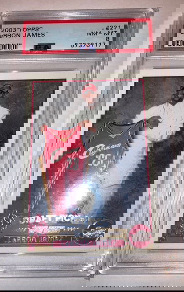 2003 Topps Lebron James psa 8