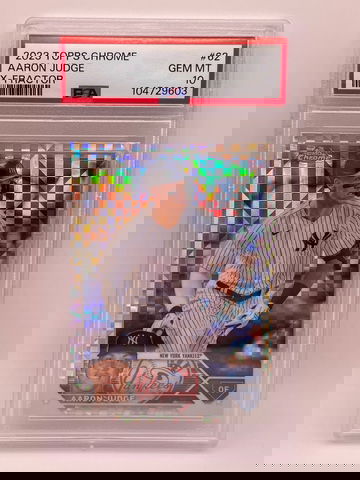 2022 Topps Chrome Aaron Judge X-Fractor PSA 10