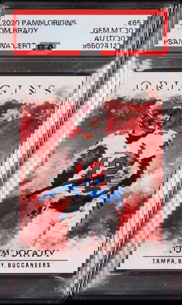 2020 Panini Origins #65 Tom Brady PSA 10/10 ON CARD AUTO PSA 10/10