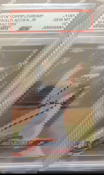 2018 Topps Chrome Ronald Acuna Jr Refractor PSA 10! 