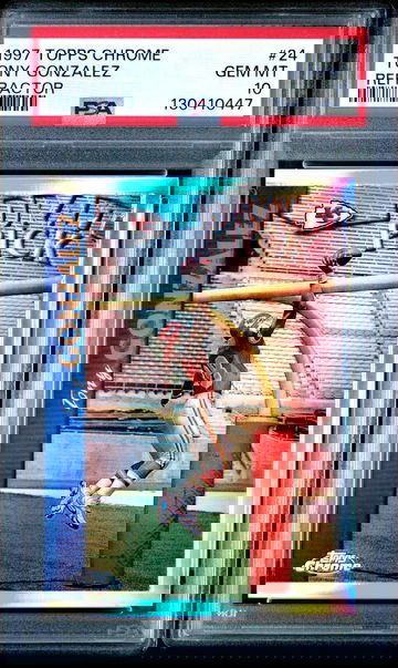 1997 Topps Chrome Tony Gonzalez Refractor PSA 10 