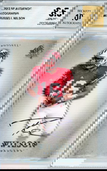 2012 SP AUTHENTIC RUSSELL WILSON #87 AUTOGRAPH ROOKIE RC BGS 8.5 AUTO 10