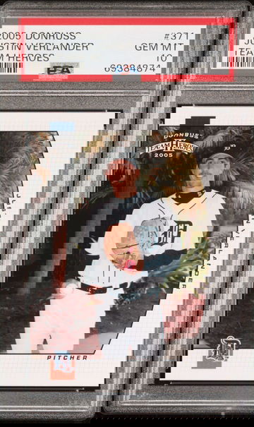 2005 Donruss Team Heroes Justin Verlander #371 PSA 10