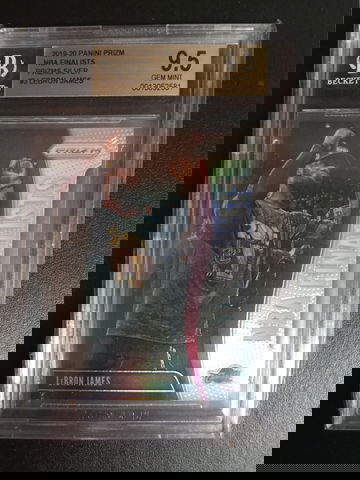 2019-20 panini prism NBA finalists prism silver BGS 9.5 LeBron James