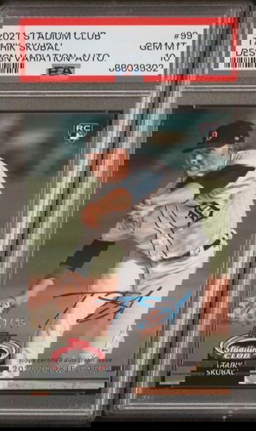 Tarik Skubal 2021 Topps Stadium Club Design Variation Auto 13/25 #99 PSA 10